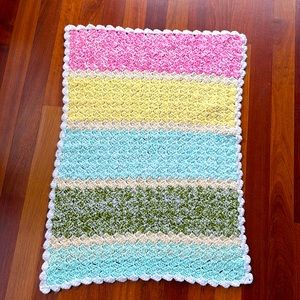 Vintage Knitted Lap Baby Blanket